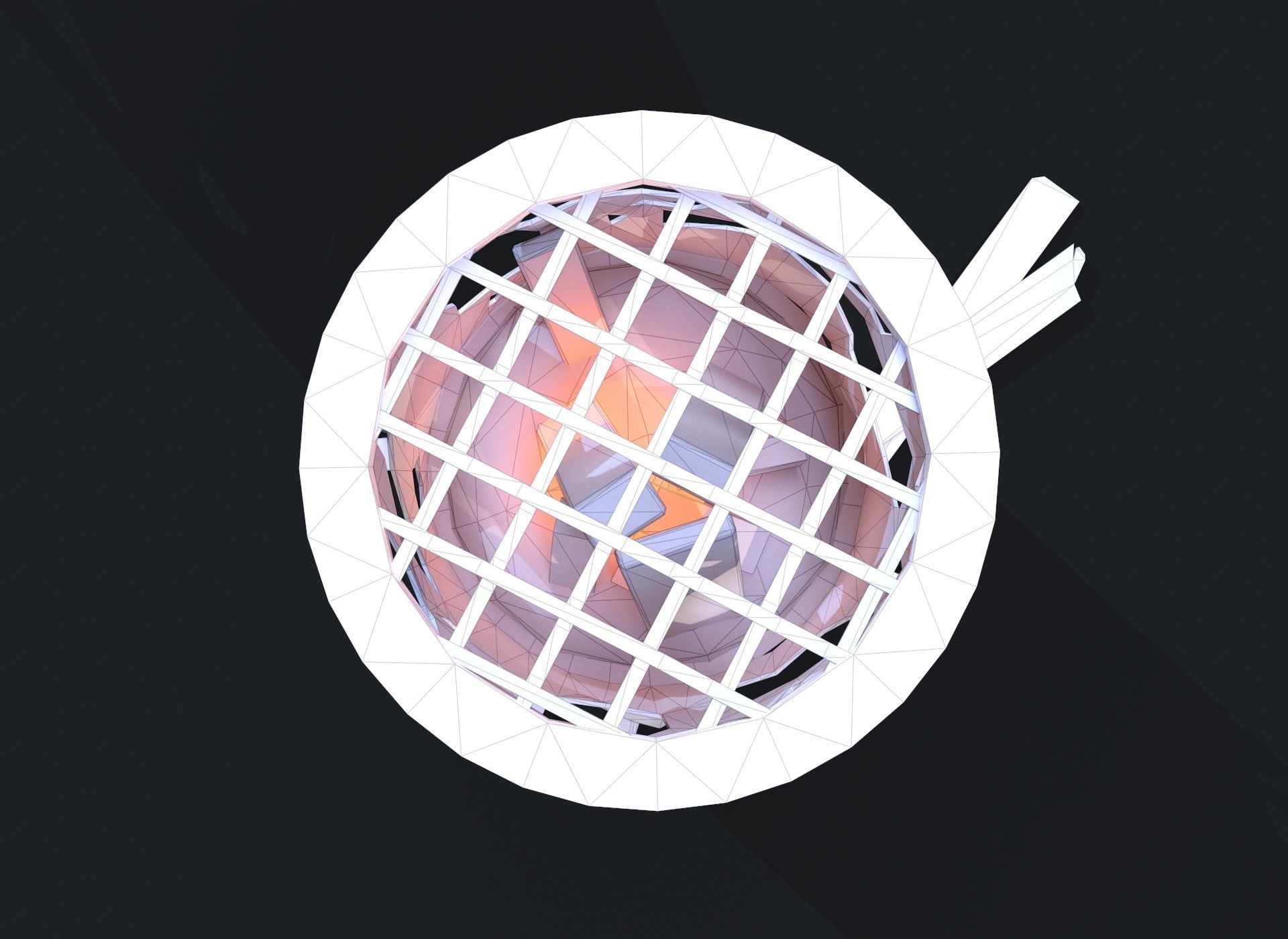 Old Braizer Low-poly 3D model_7