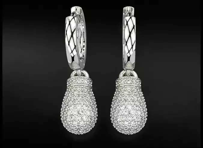 Stylish bell earrings with diamond 728