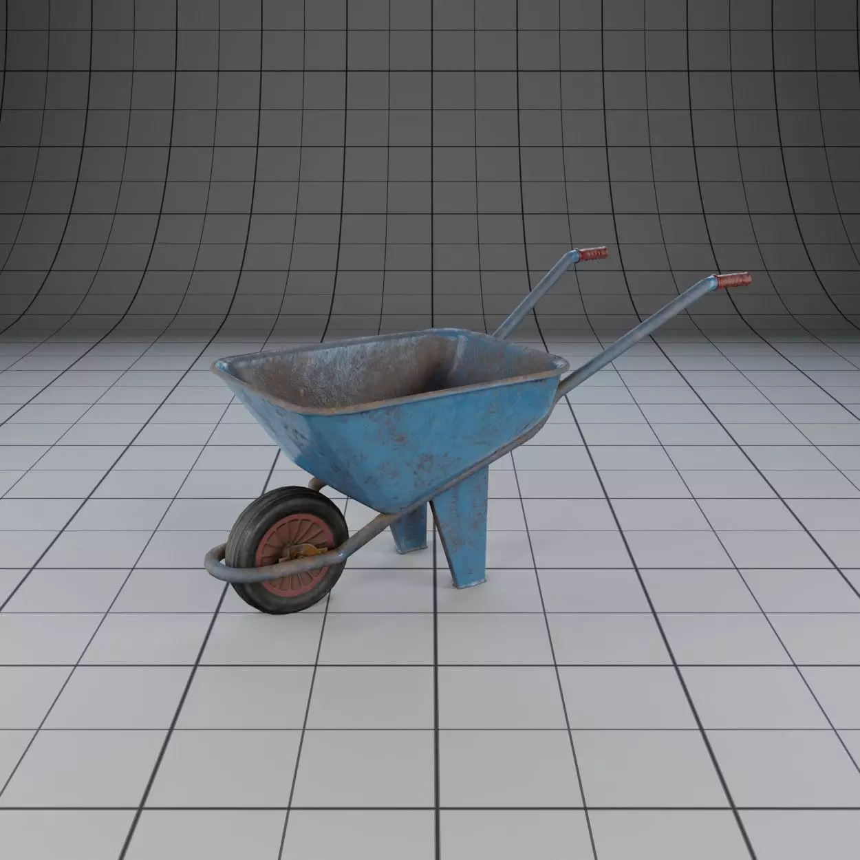 Wheelbarrow Low-poly 3D model