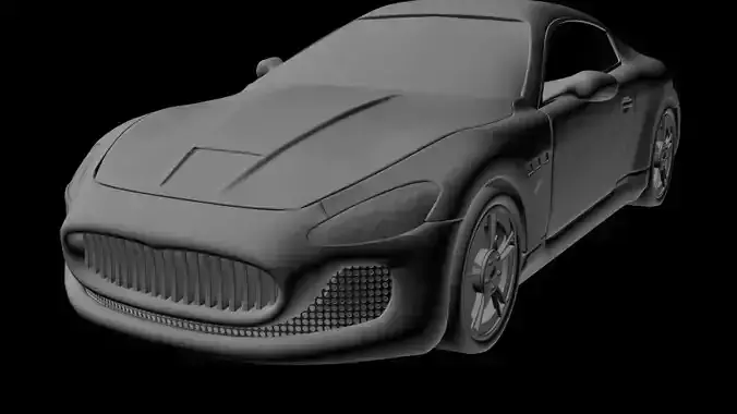 Maserati sports car Low-poly 3D model