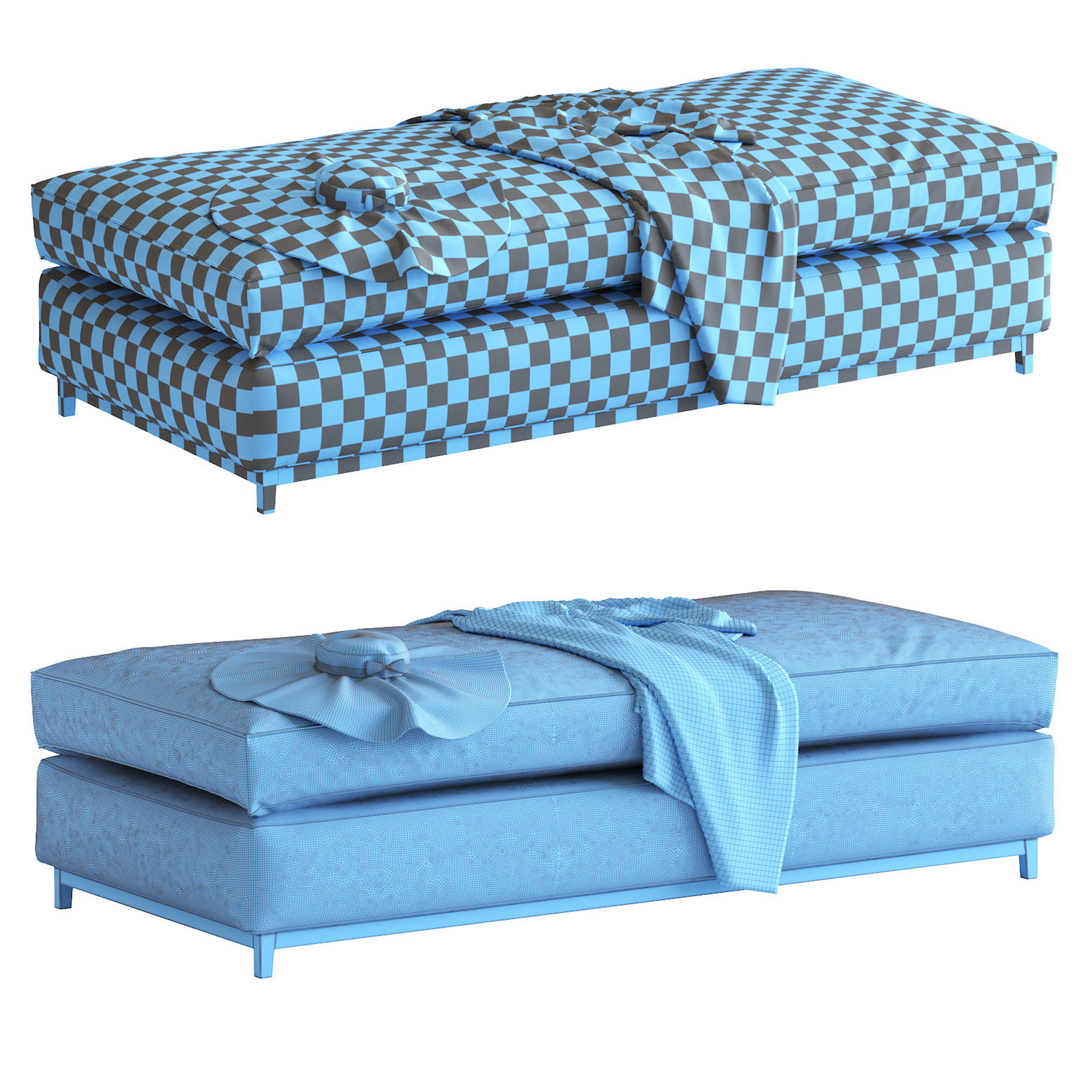 Hugo Bench 3D model_4