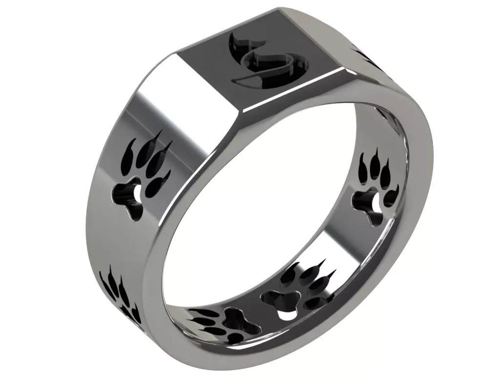 fashion ring fox 3D print model