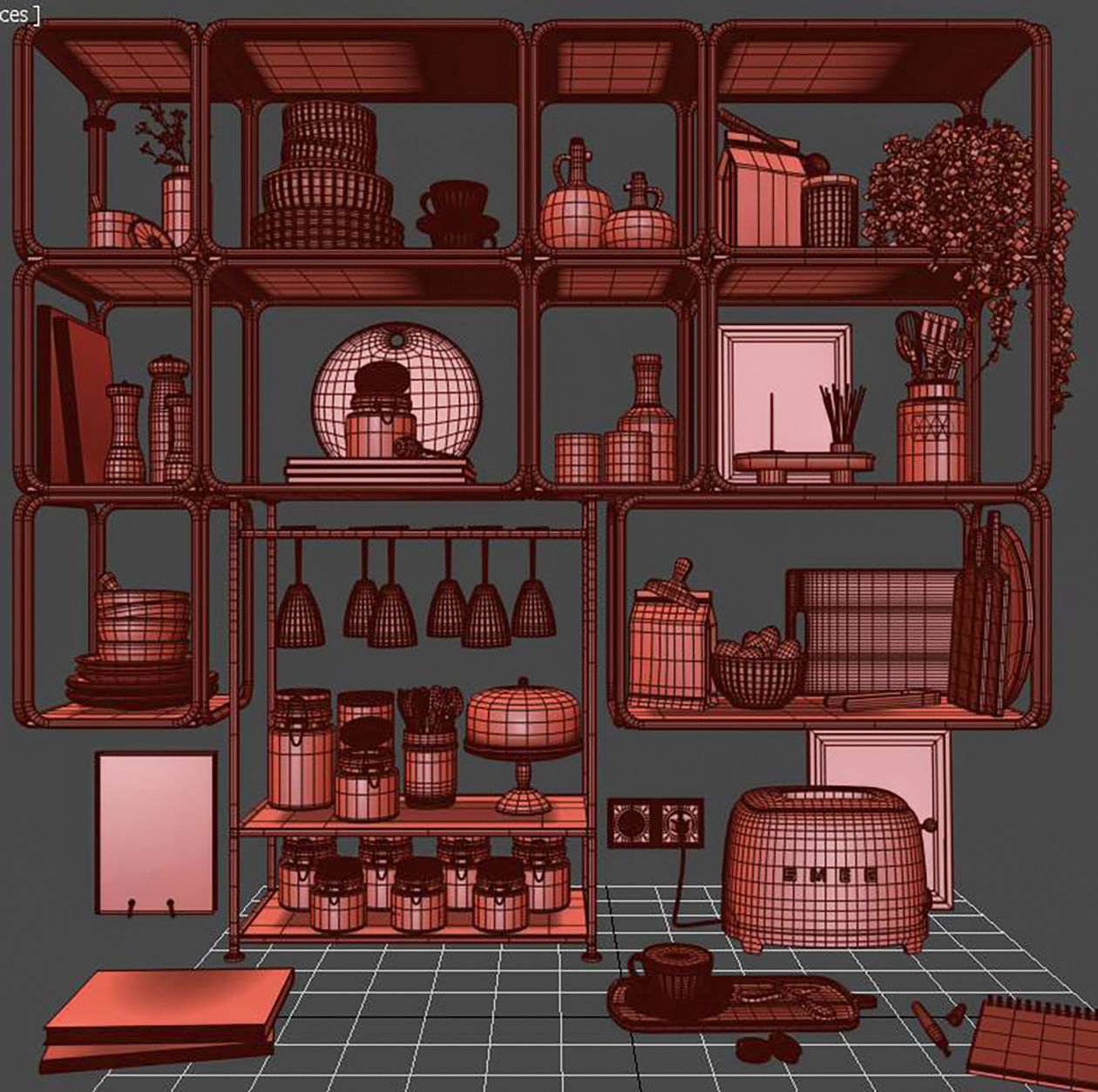 kitchen accessories 006 3D model_5