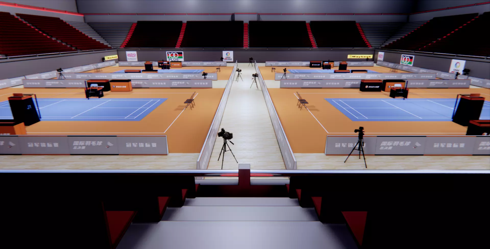 badminton gym 3D model