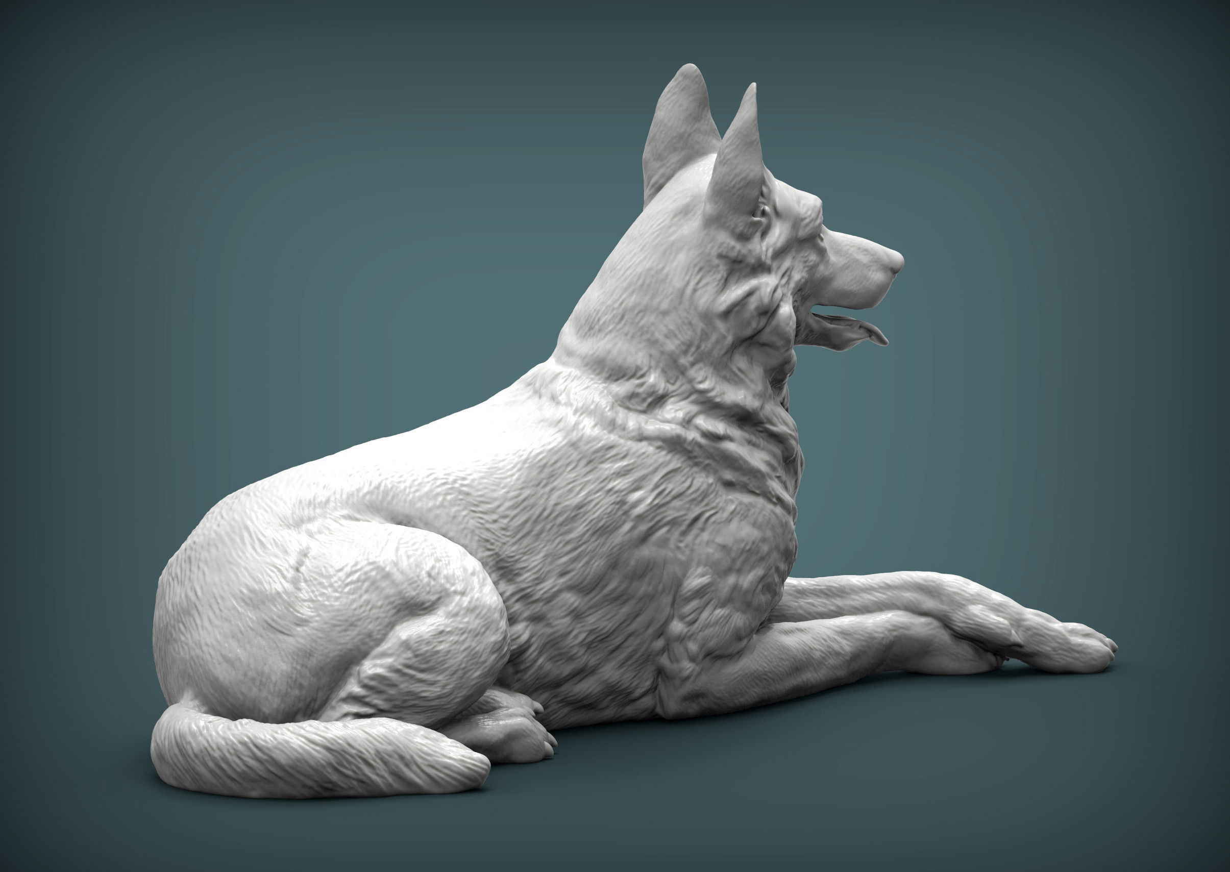 German Shepherd 3D print model 3D print model_5