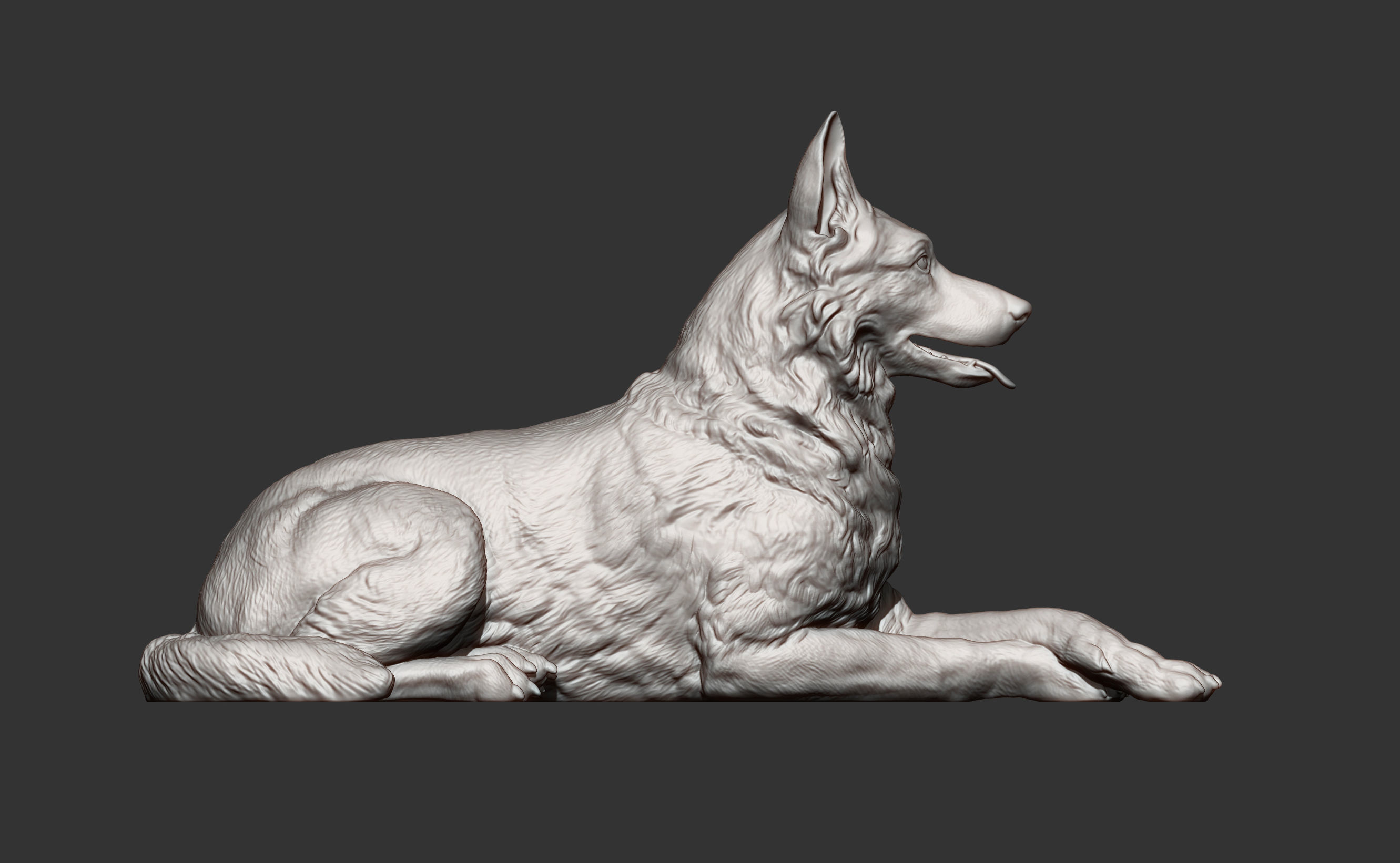 German Shepherd 3D print model 3D print model_9