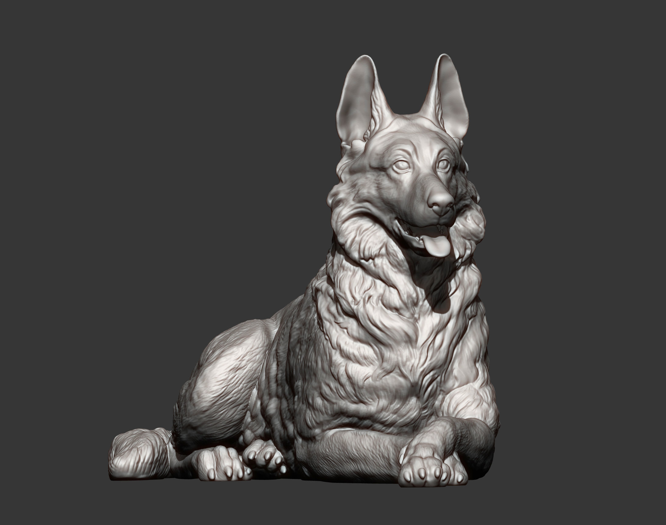 German Shepherd 3D print model 3D print model_8