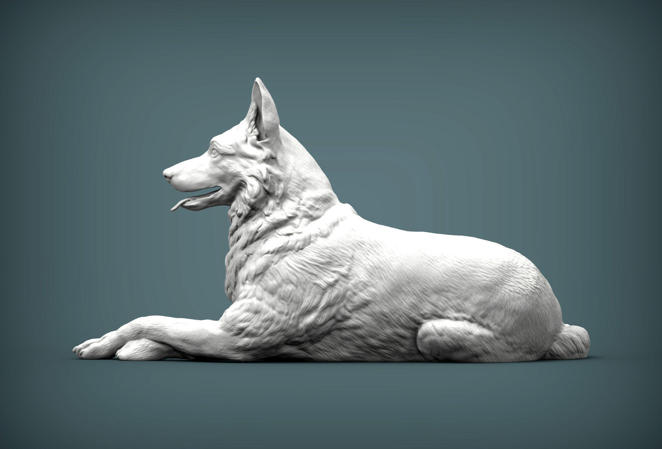 German Shepherd 3D print model 3D print model_4