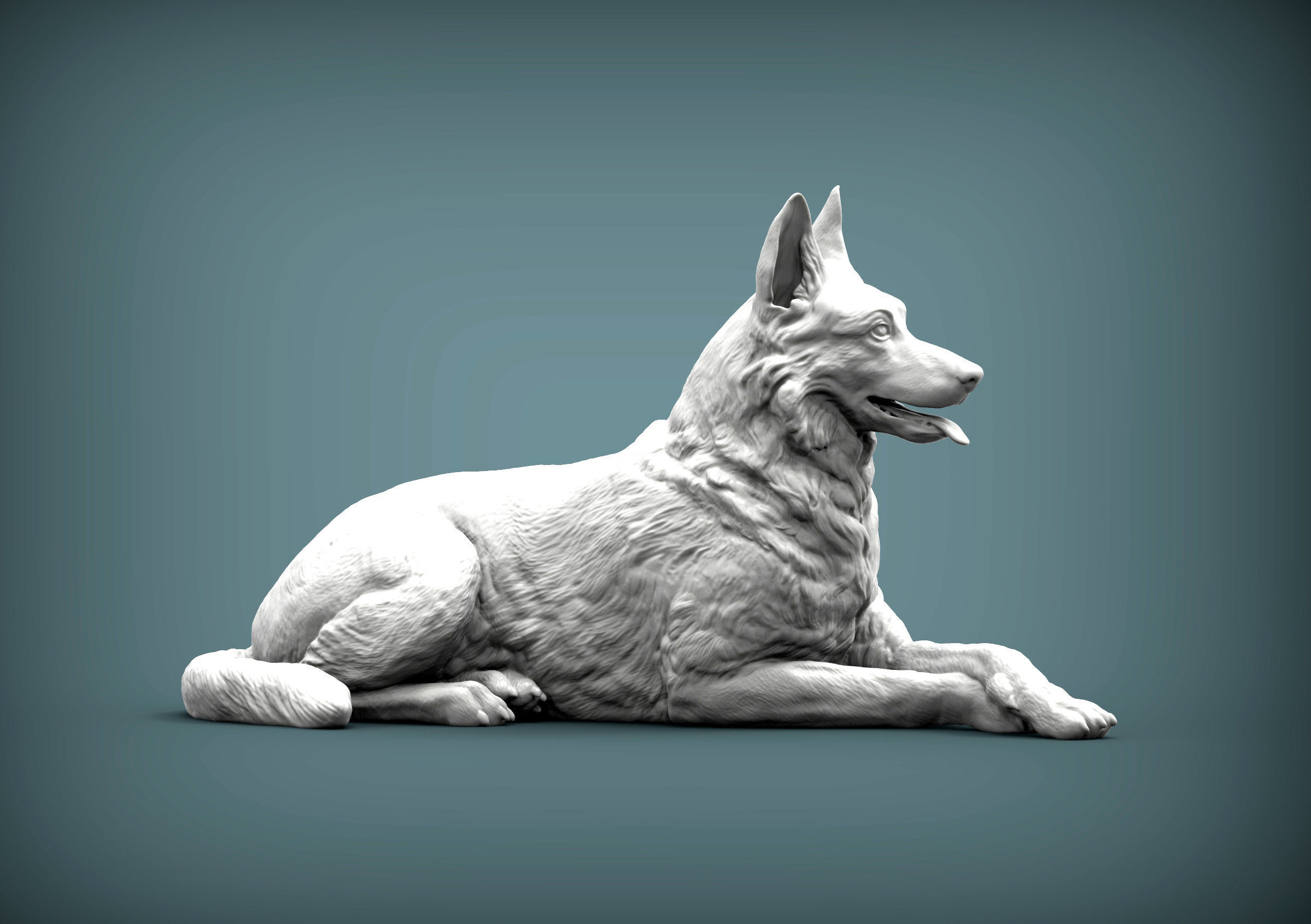 German Shepherd 3D print model 3D print model_1