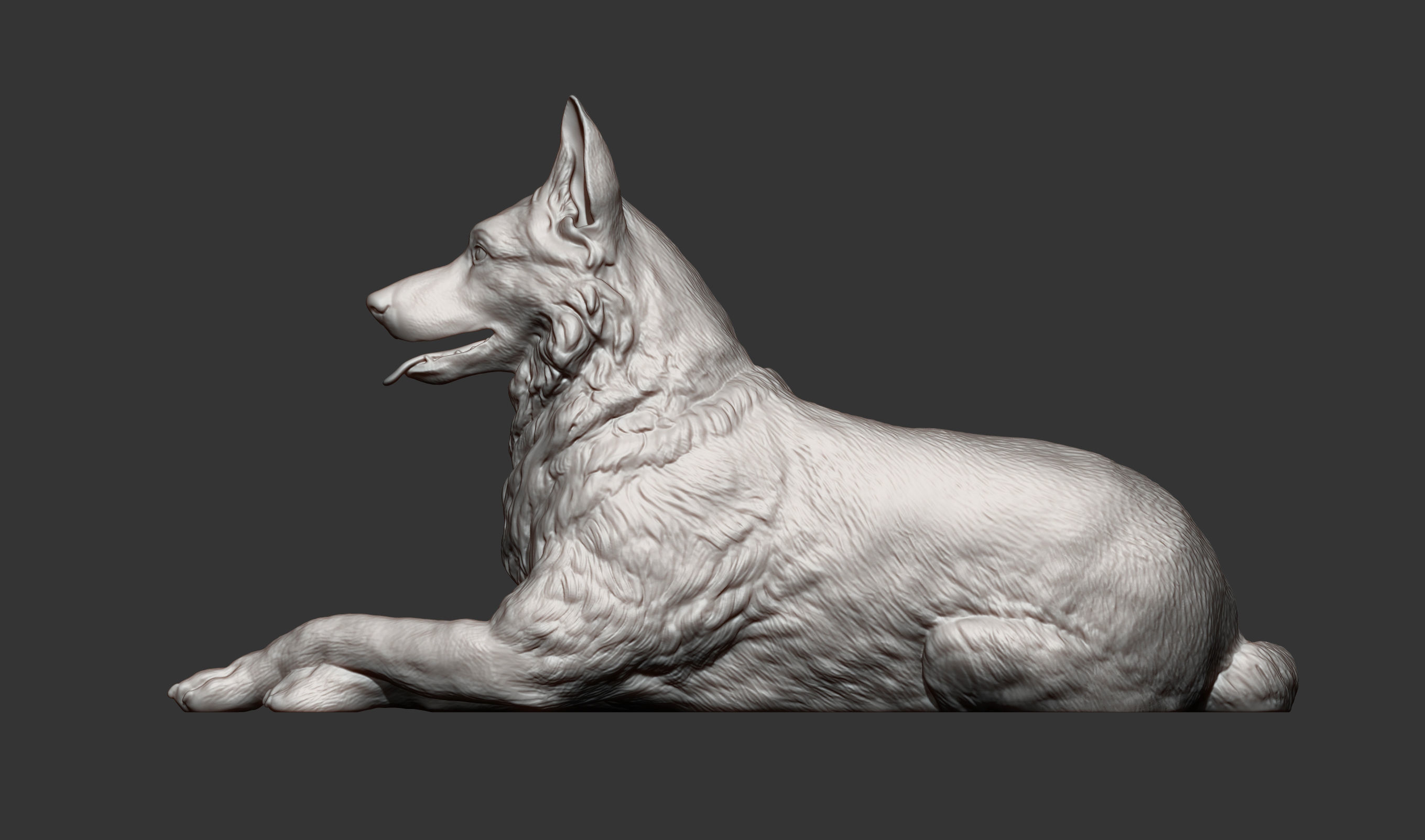 German Shepherd 3D print model 3D print model_11