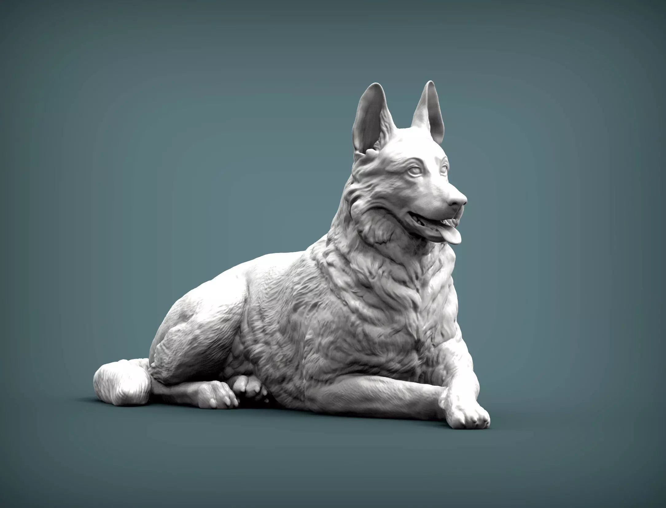 German Shepherd 3D print model 3D print model_0