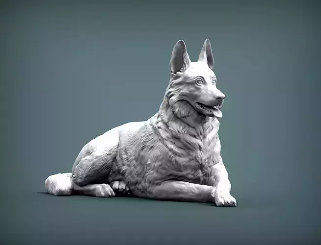 German Shepherd 3D print model 3D print model