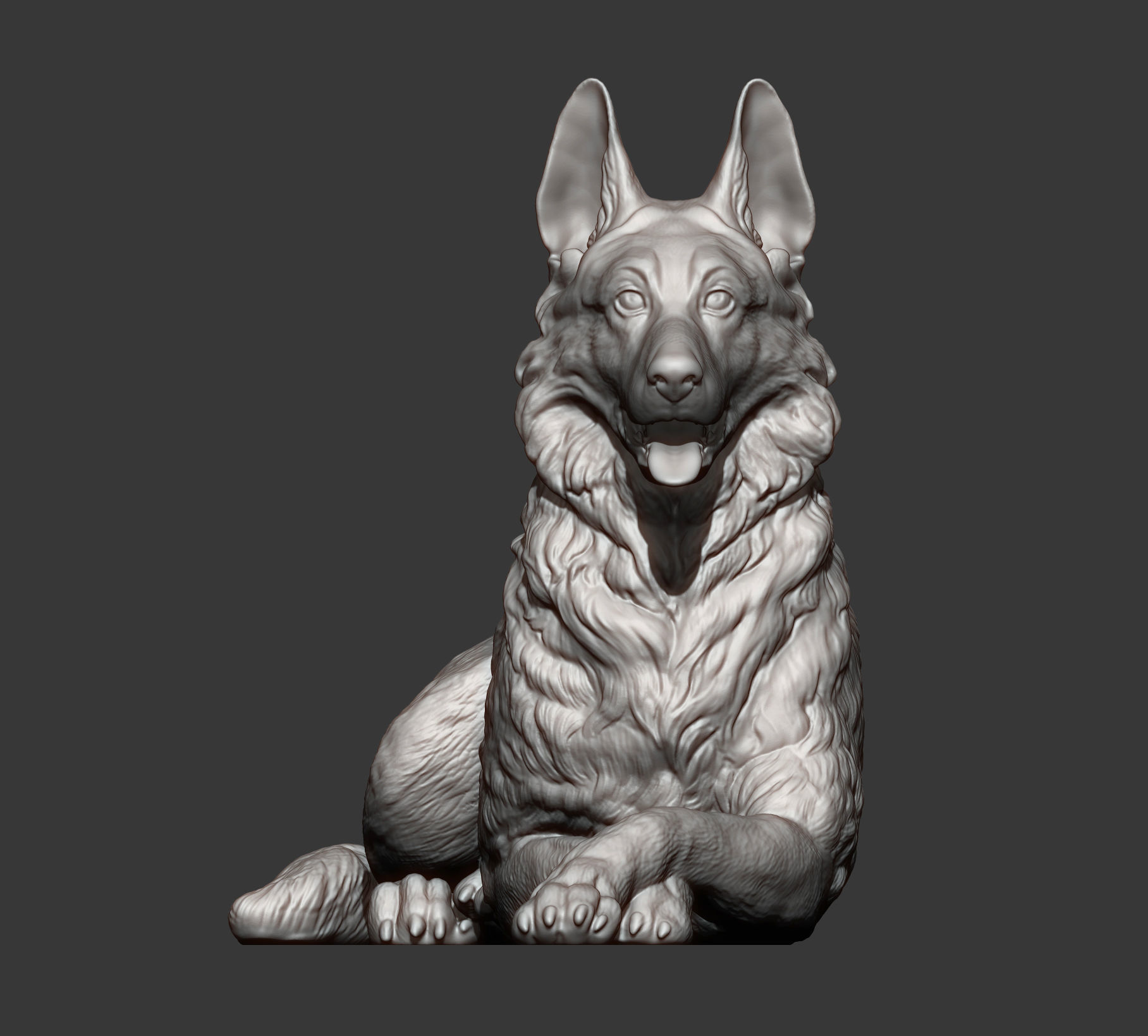 German Shepherd 3D print model 3D print model_10