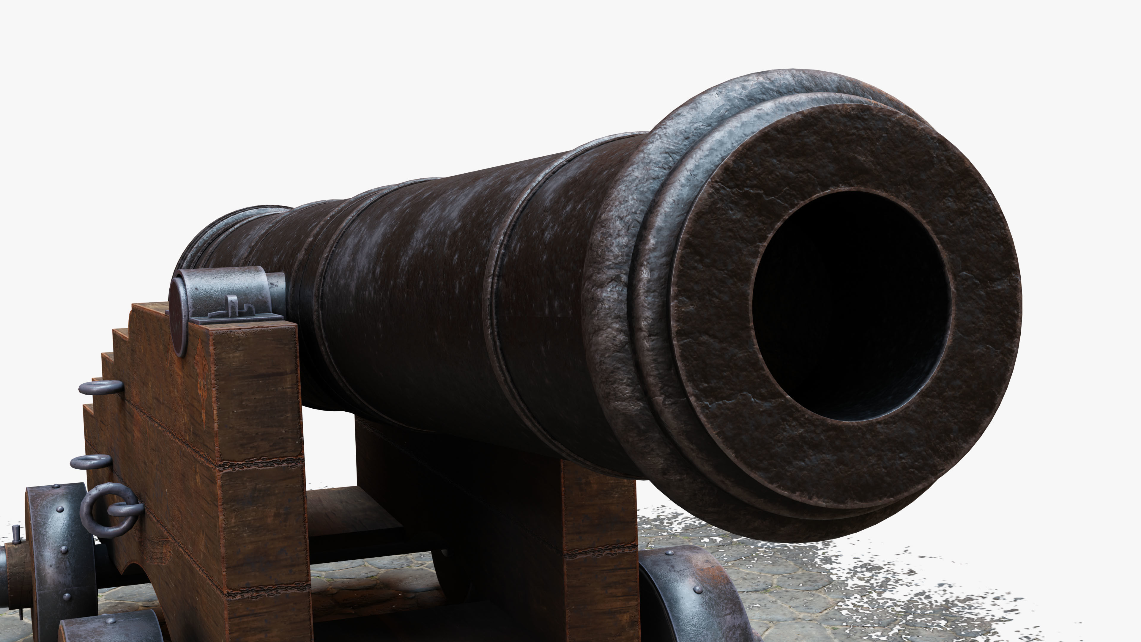 Vintage-Cannon old cannon 3D model_7