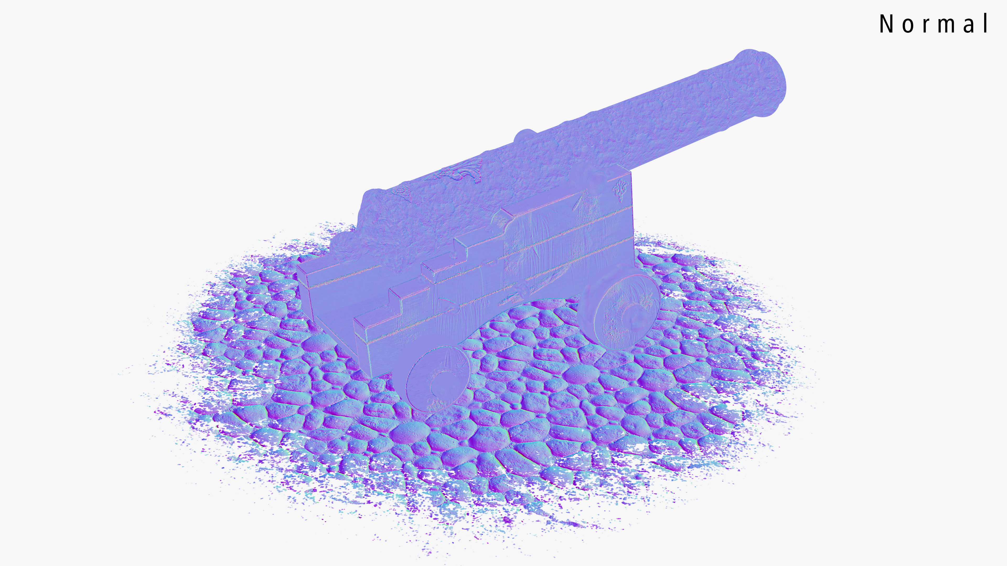 Vintage-Cannon old cannon 3D model_16