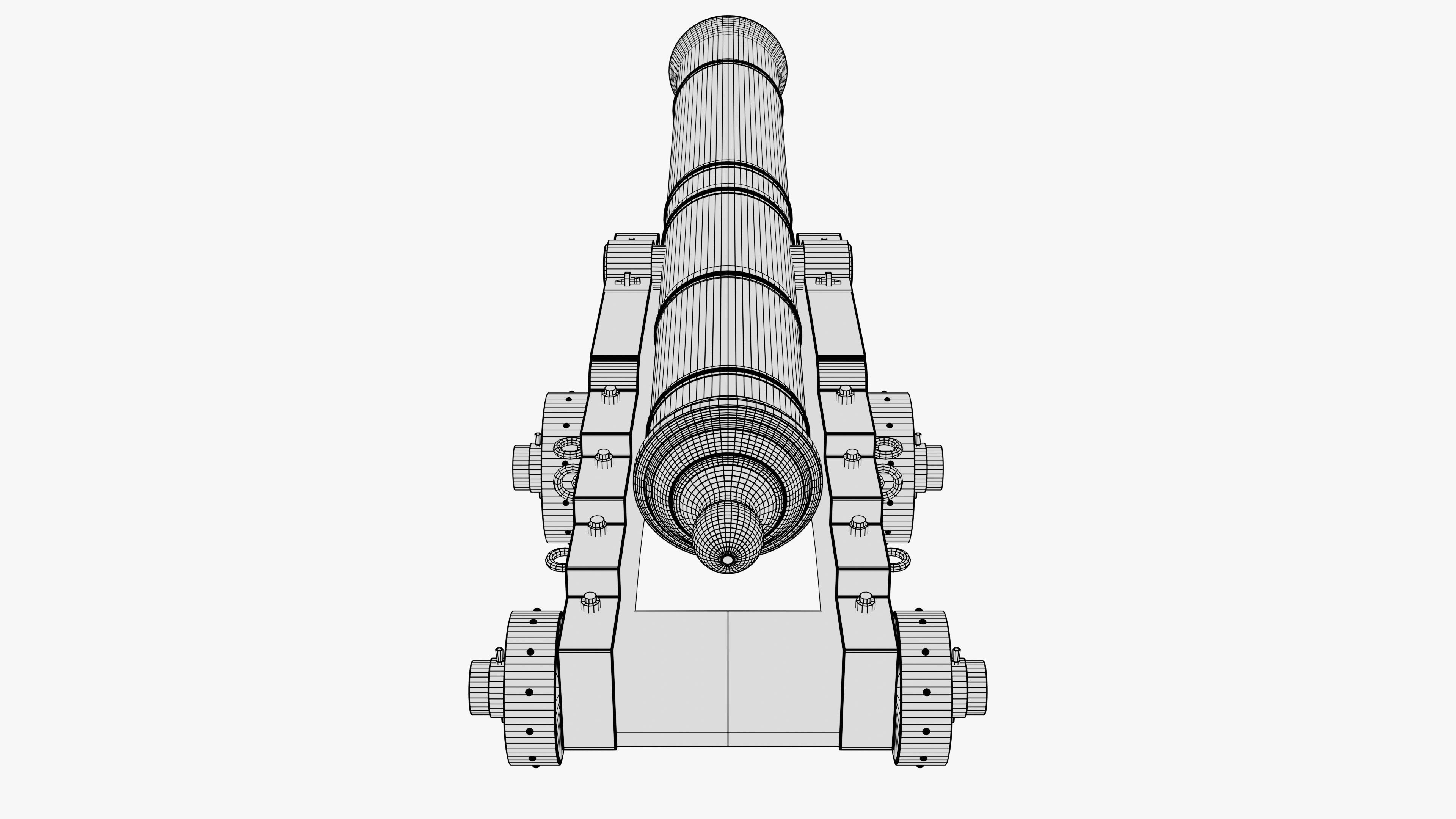 Vintage-Cannon old cannon 3D model_19