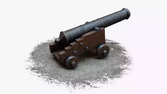 Vintage-Cannon old cannon 3D model