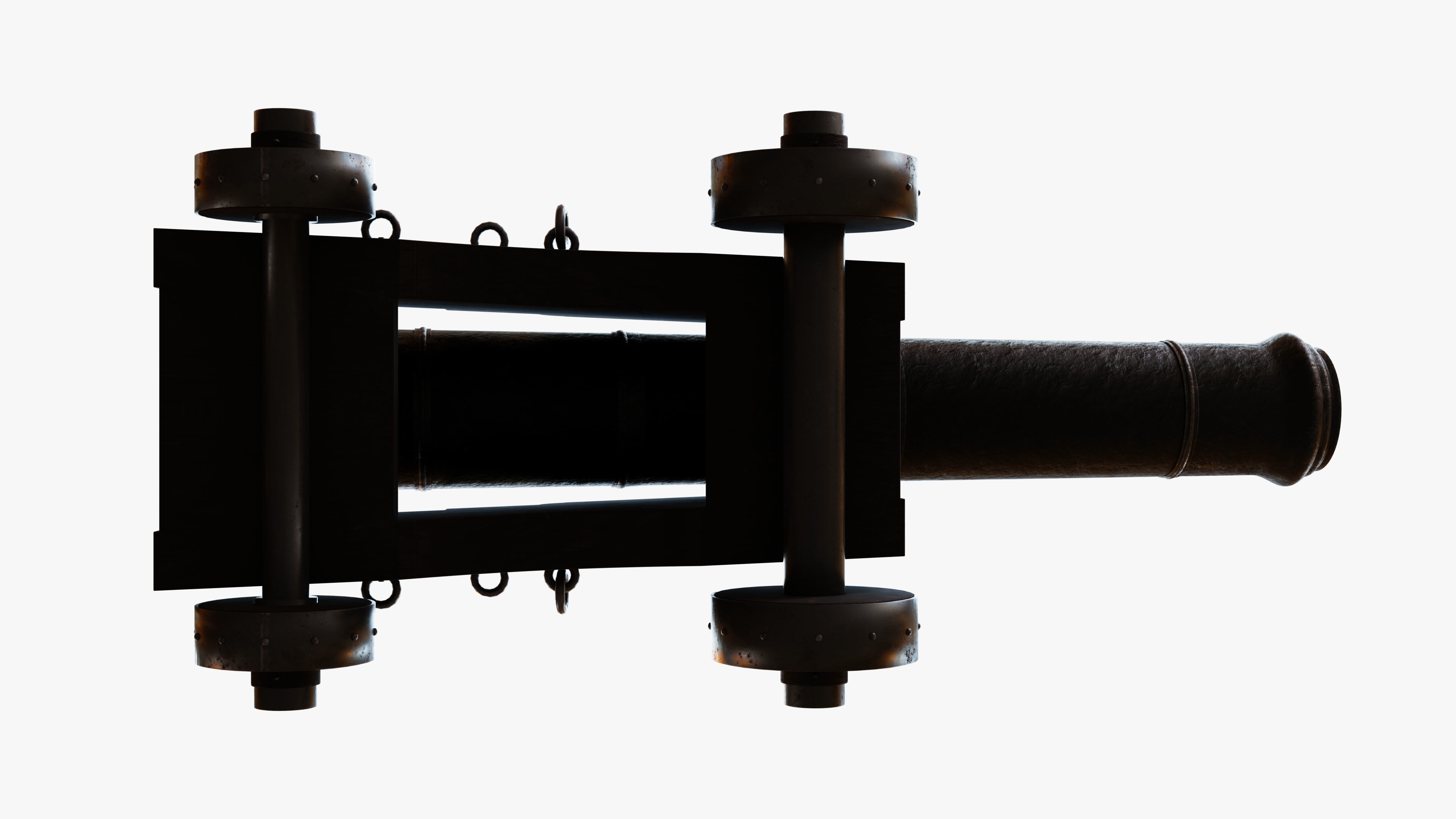 Vintage-Cannon old cannon 3D model_12