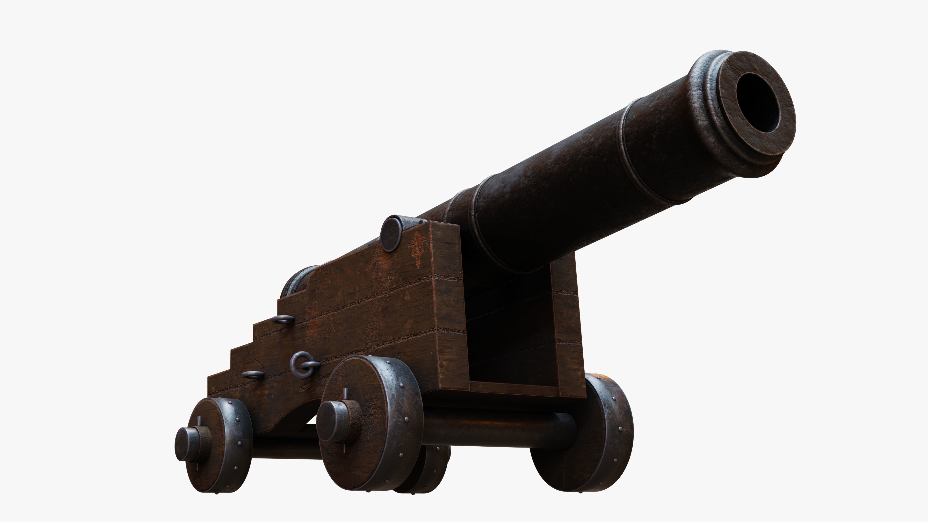 Vintage-Cannon old cannon 3D model_2