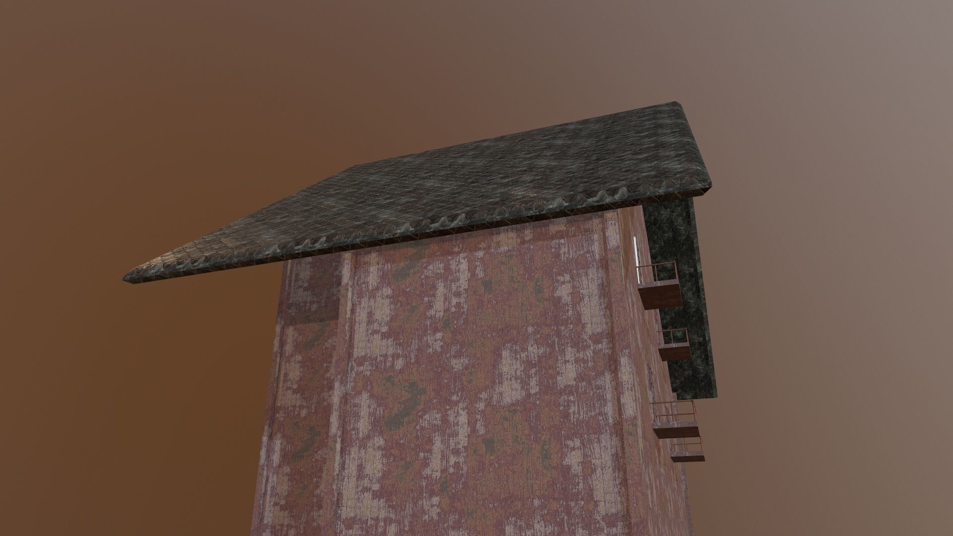 House Horror Low-poly 3D model_2