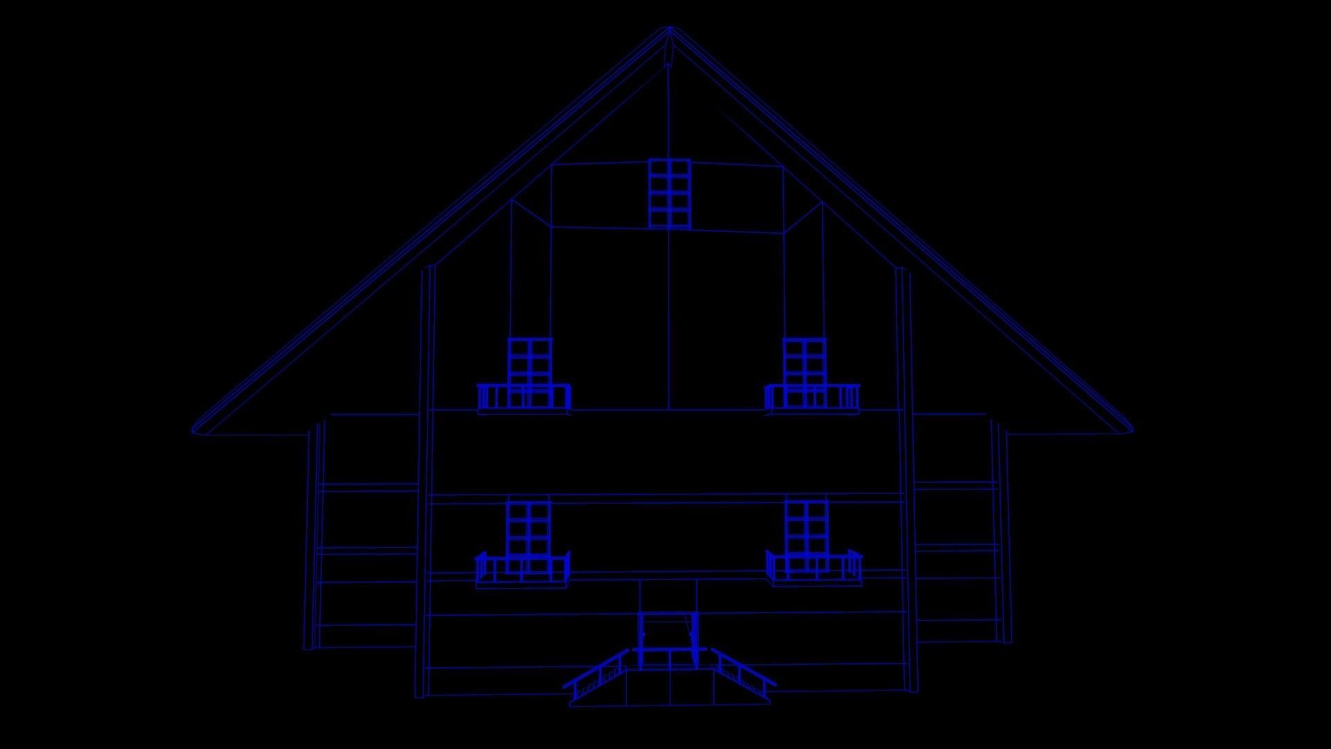 House Horror Low-poly 3D model_11