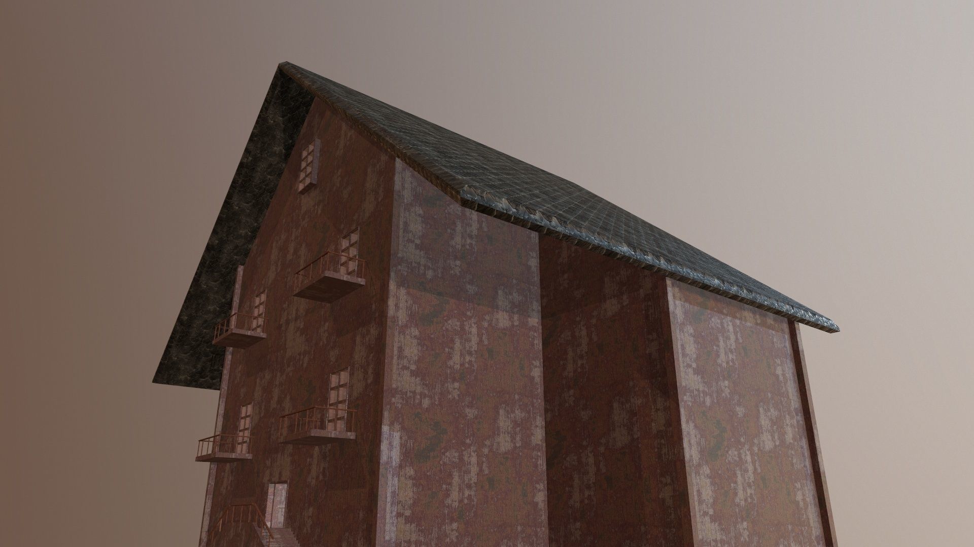 House Horror Low-poly 3D model_1