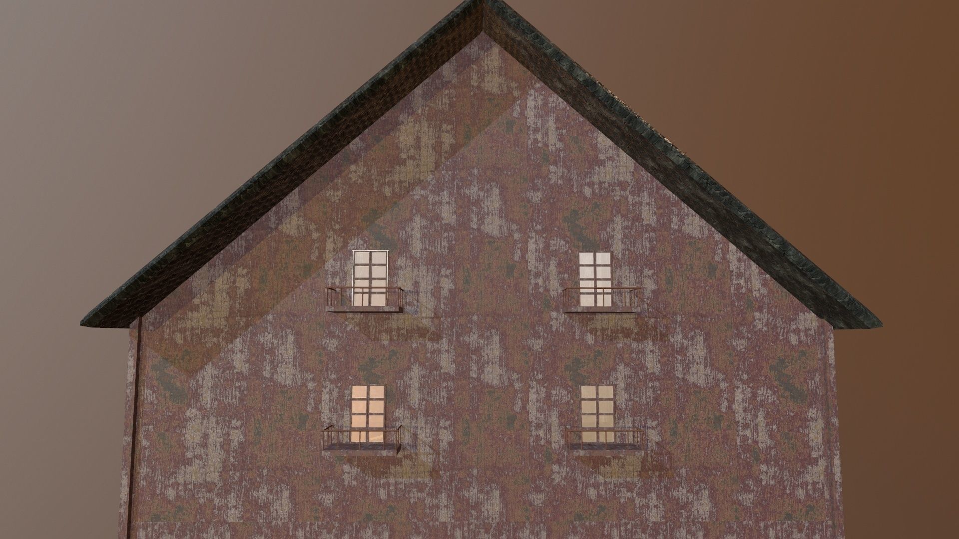 House Horror Low-poly 3D model_3