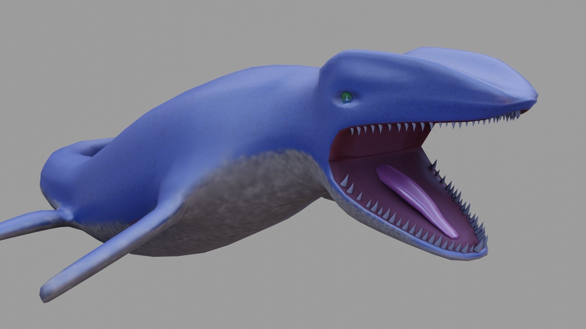Mosasaurus Low Poly - Rigged Low-poly 3D model_4