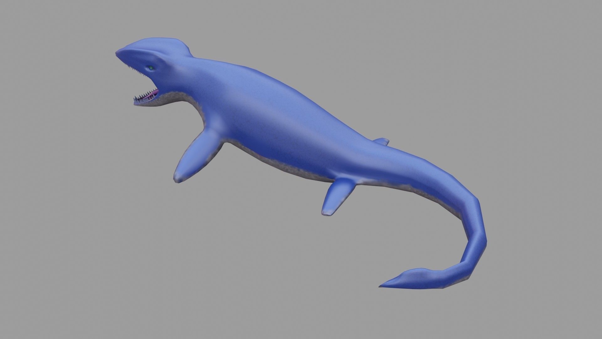 Mosasaurus Low Poly - Rigged Low-poly 3D model_2