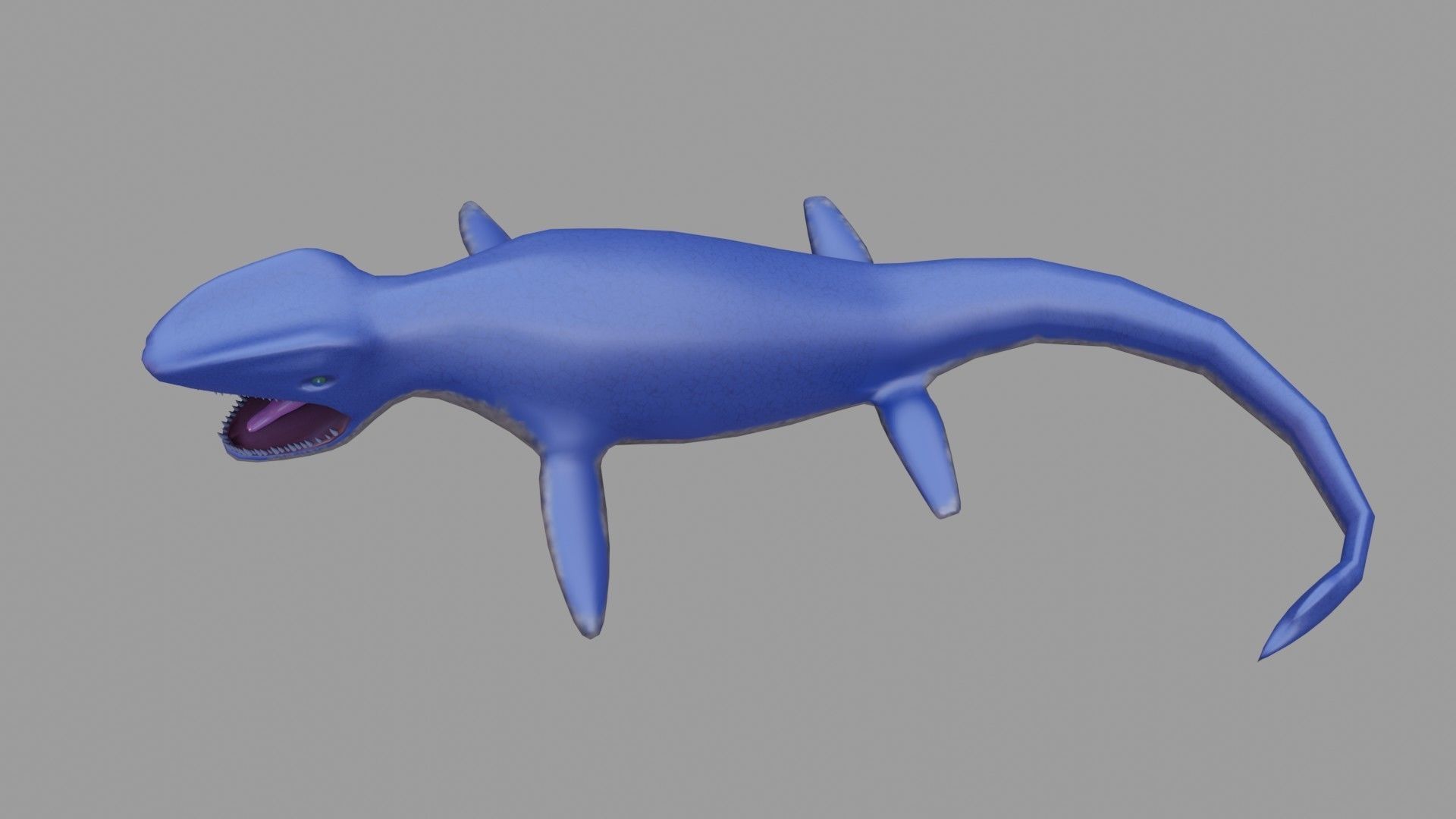Mosasaurus Low Poly - Rigged Low-poly 3D model_6
