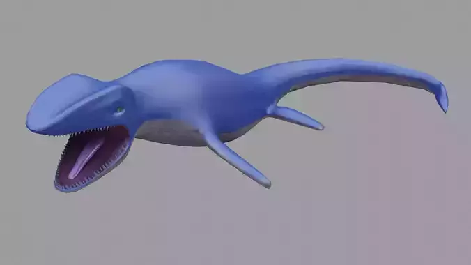 Mosasaurus Low Poly - Rigged