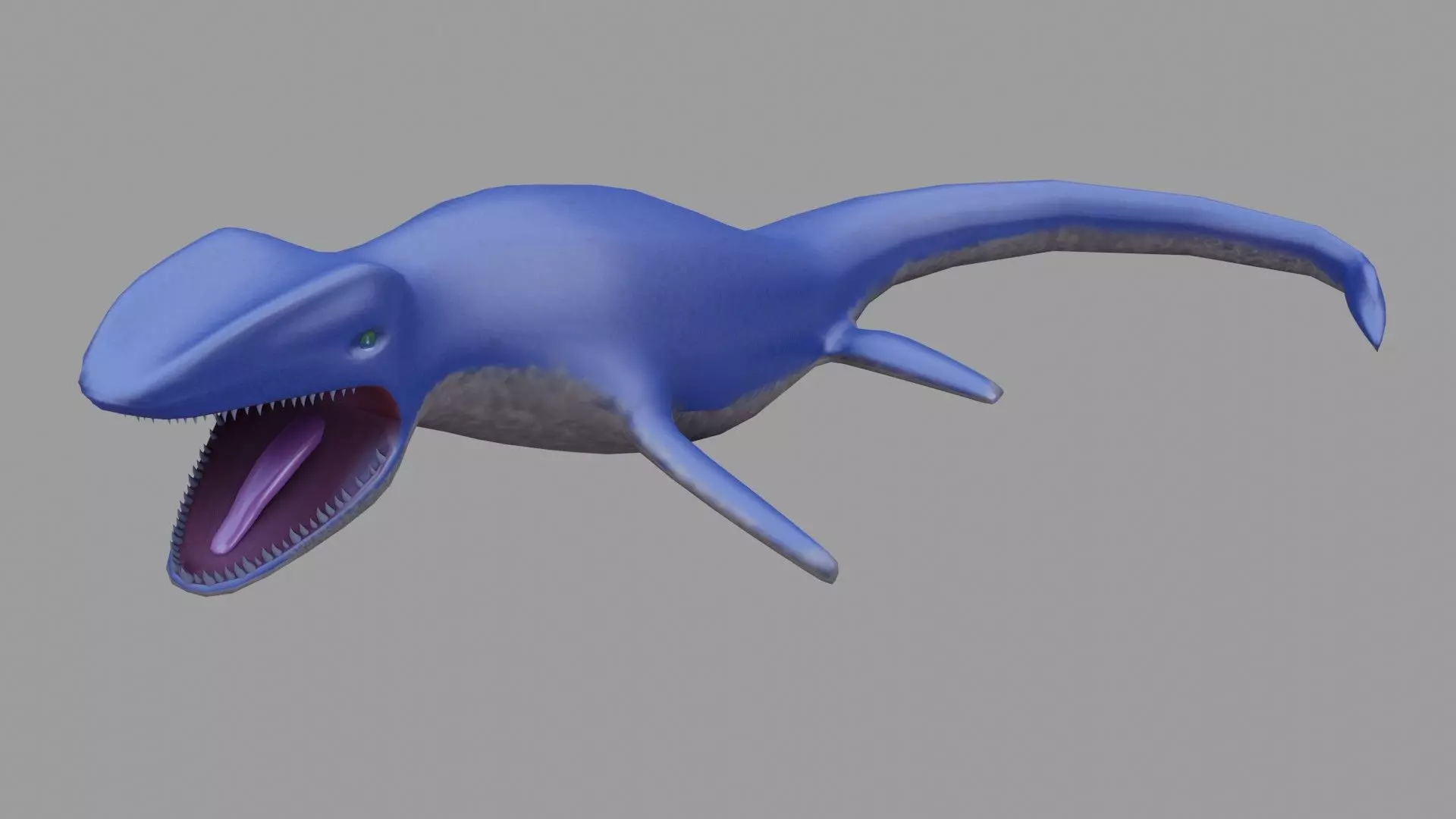 Mosasaurus Low Poly - Rigged Low-poly 3D model_0