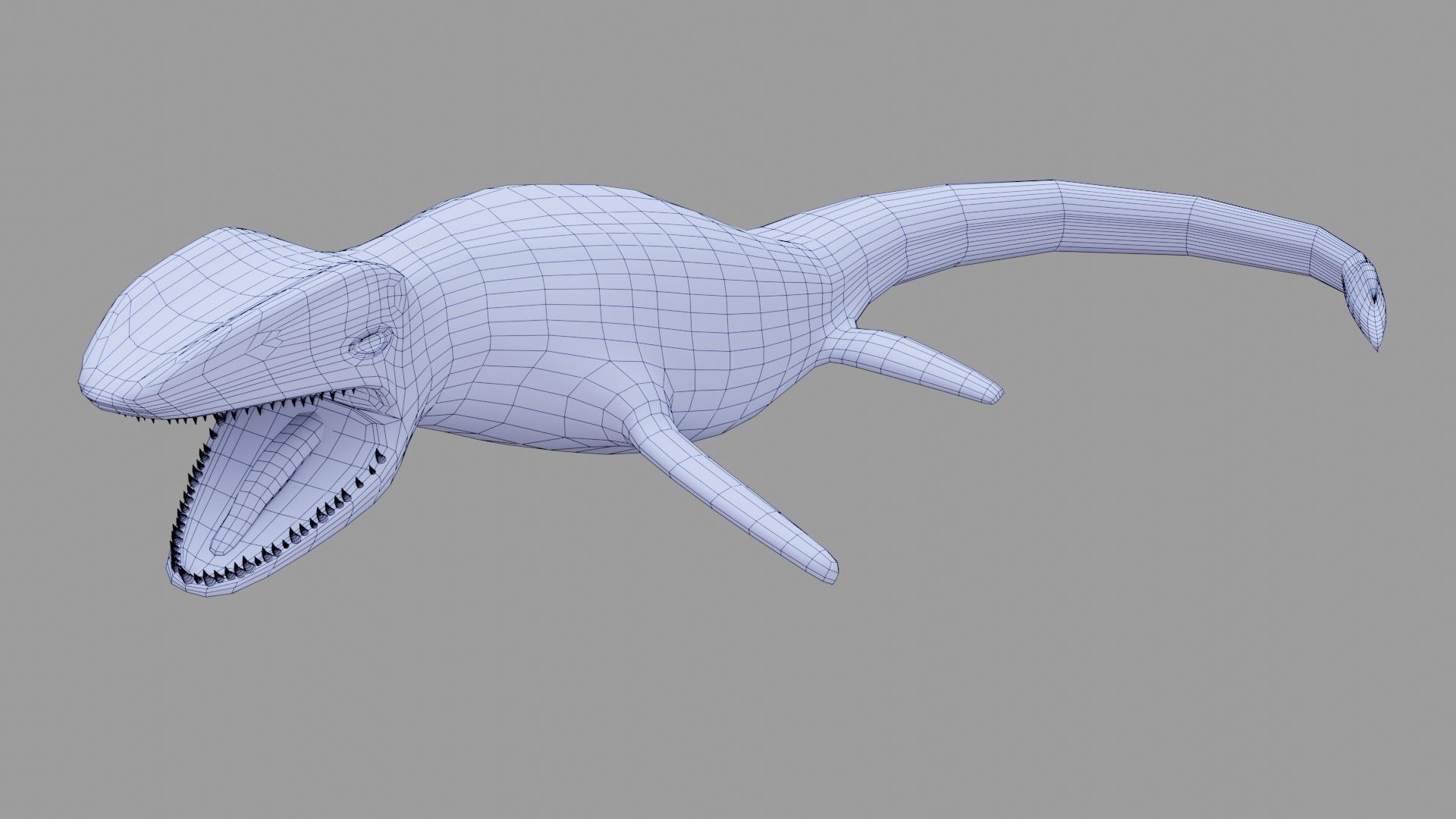 Mosasaurus Low Poly - Rigged Low-poly 3D model_8