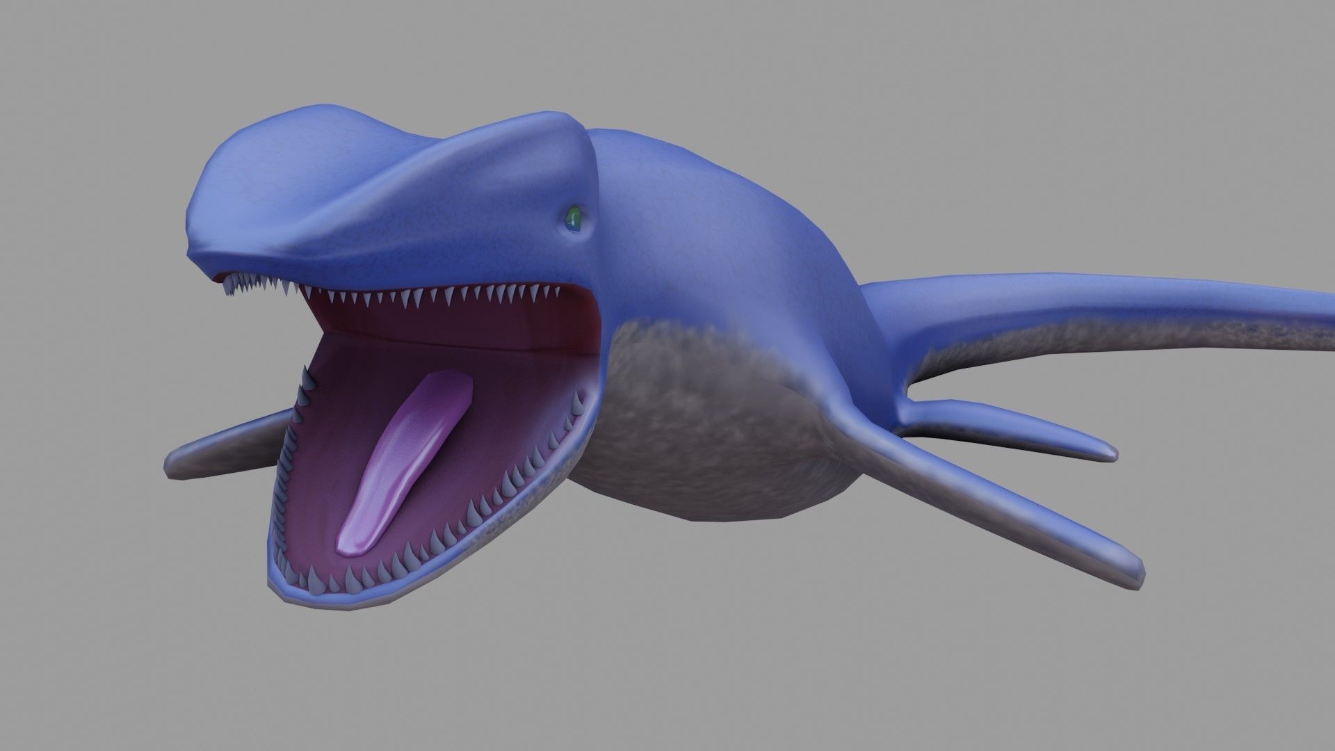 Mosasaurus Low Poly - Rigged Low-poly 3D model_7