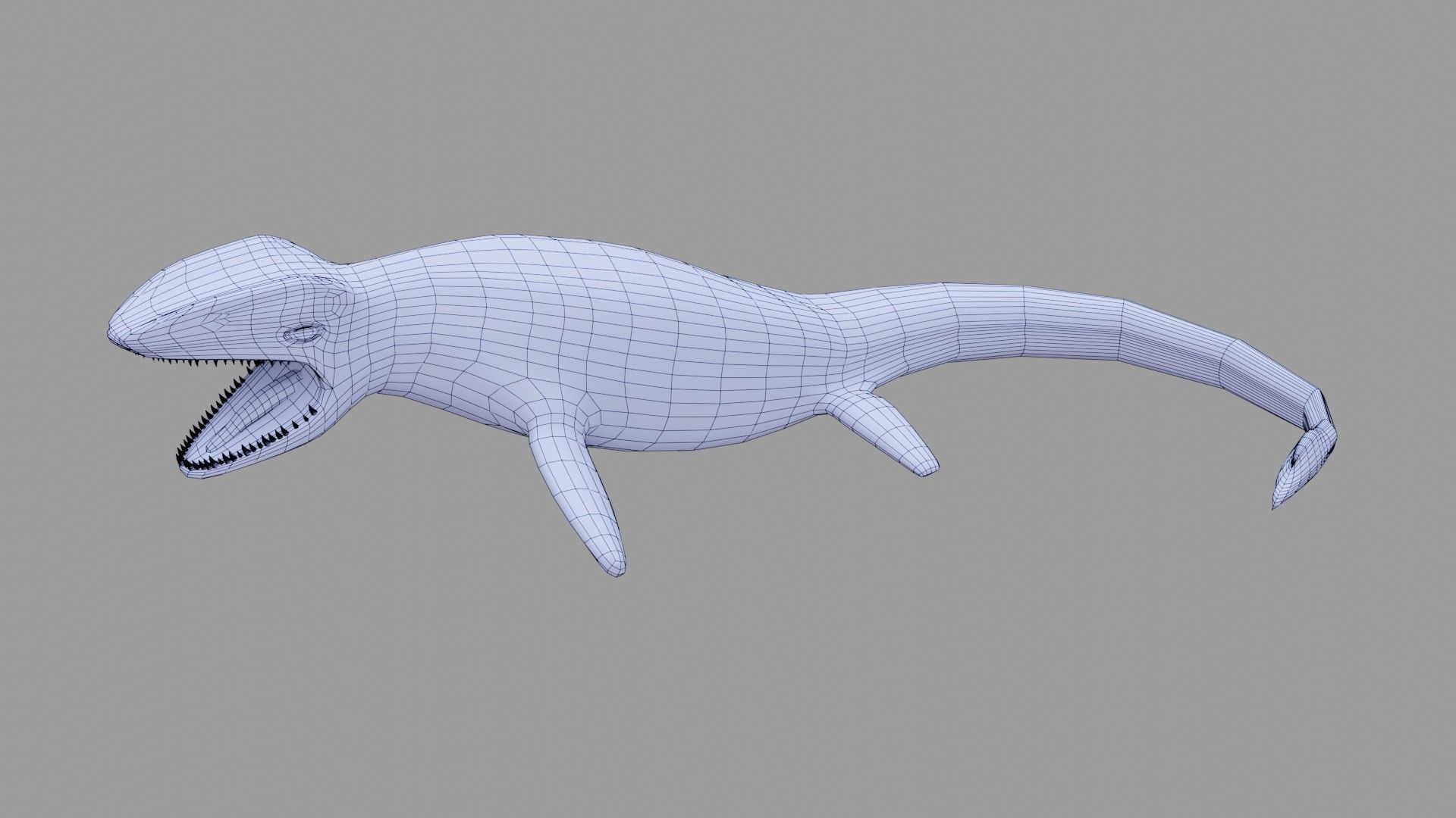 Mosasaurus Low Poly - Rigged Low-poly 3D model_9