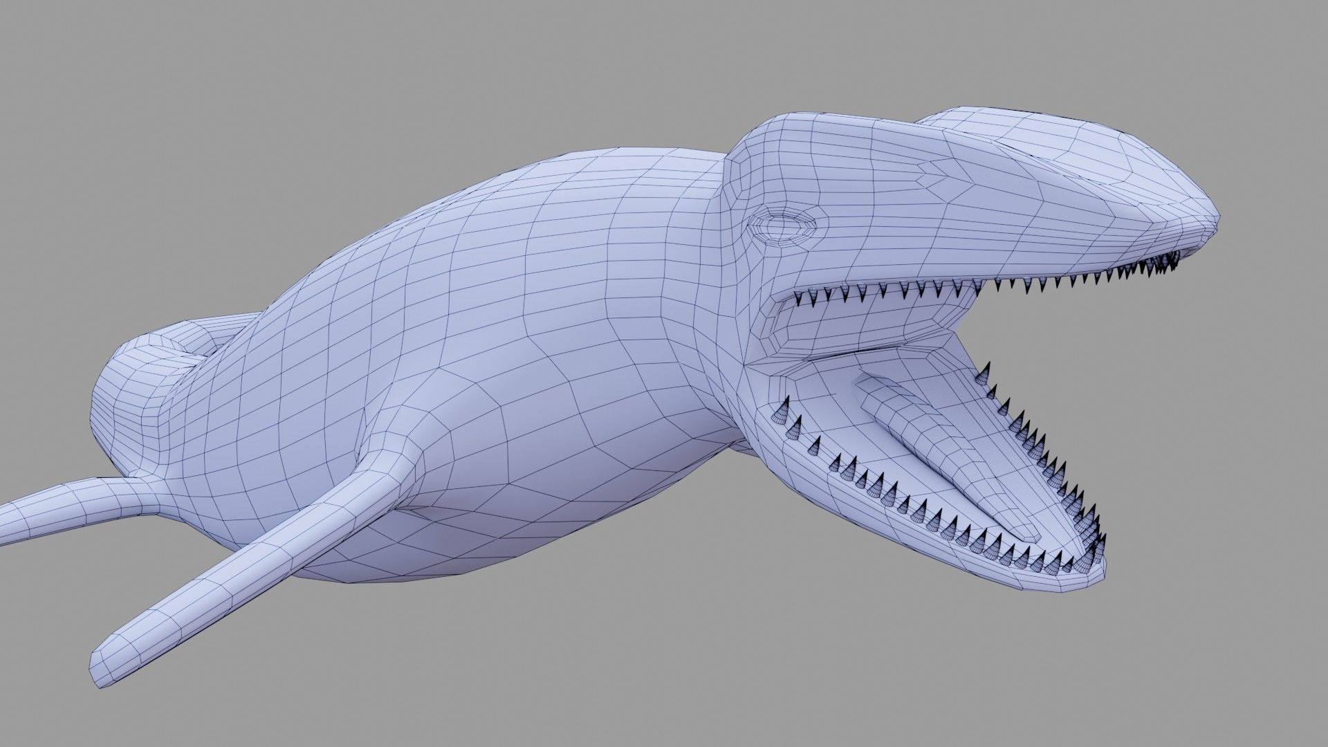 Mosasaurus Low Poly - Rigged Low-poly 3D model_12