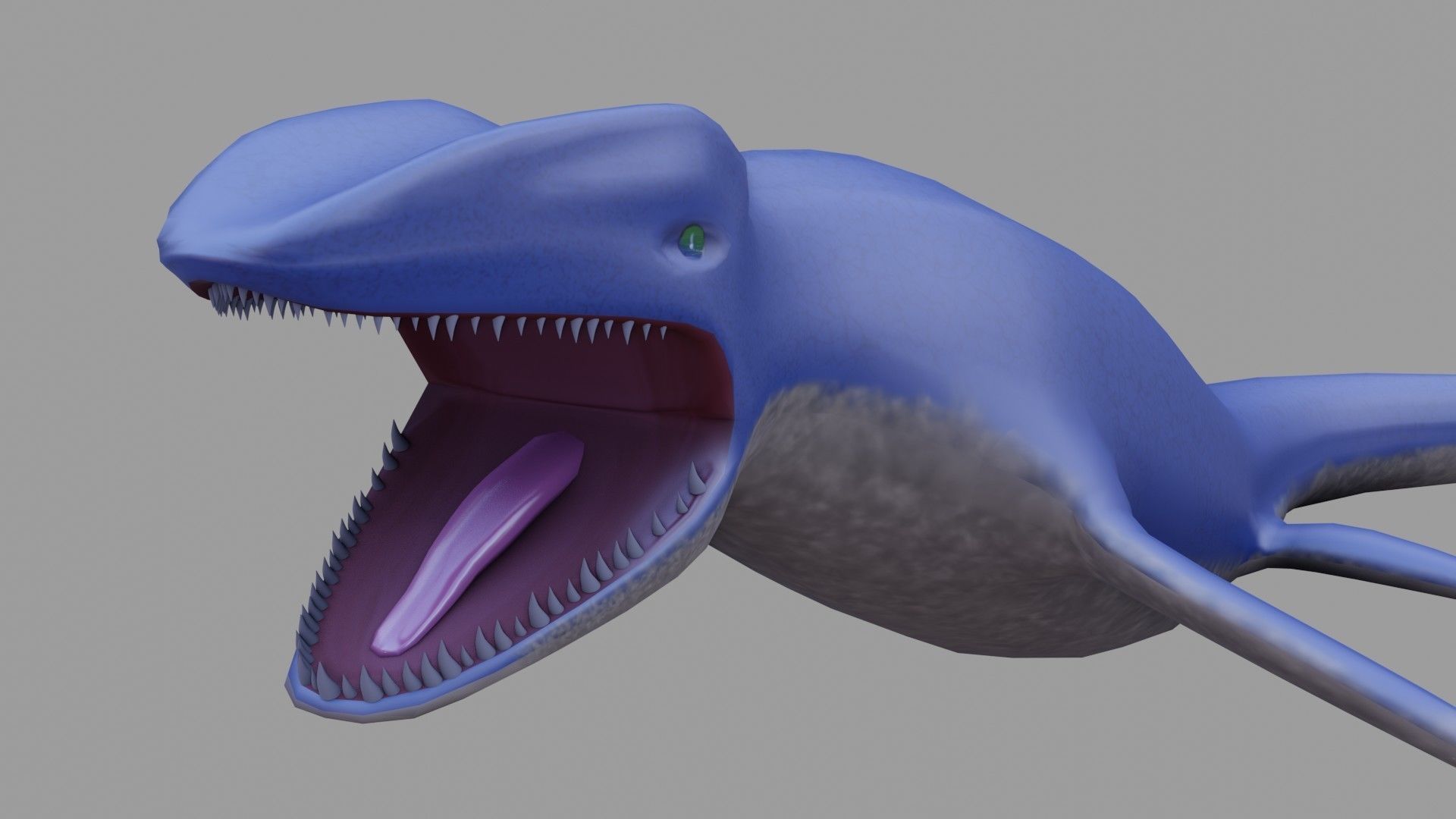 Mosasaurus Low Poly - Rigged Low-poly 3D model_5