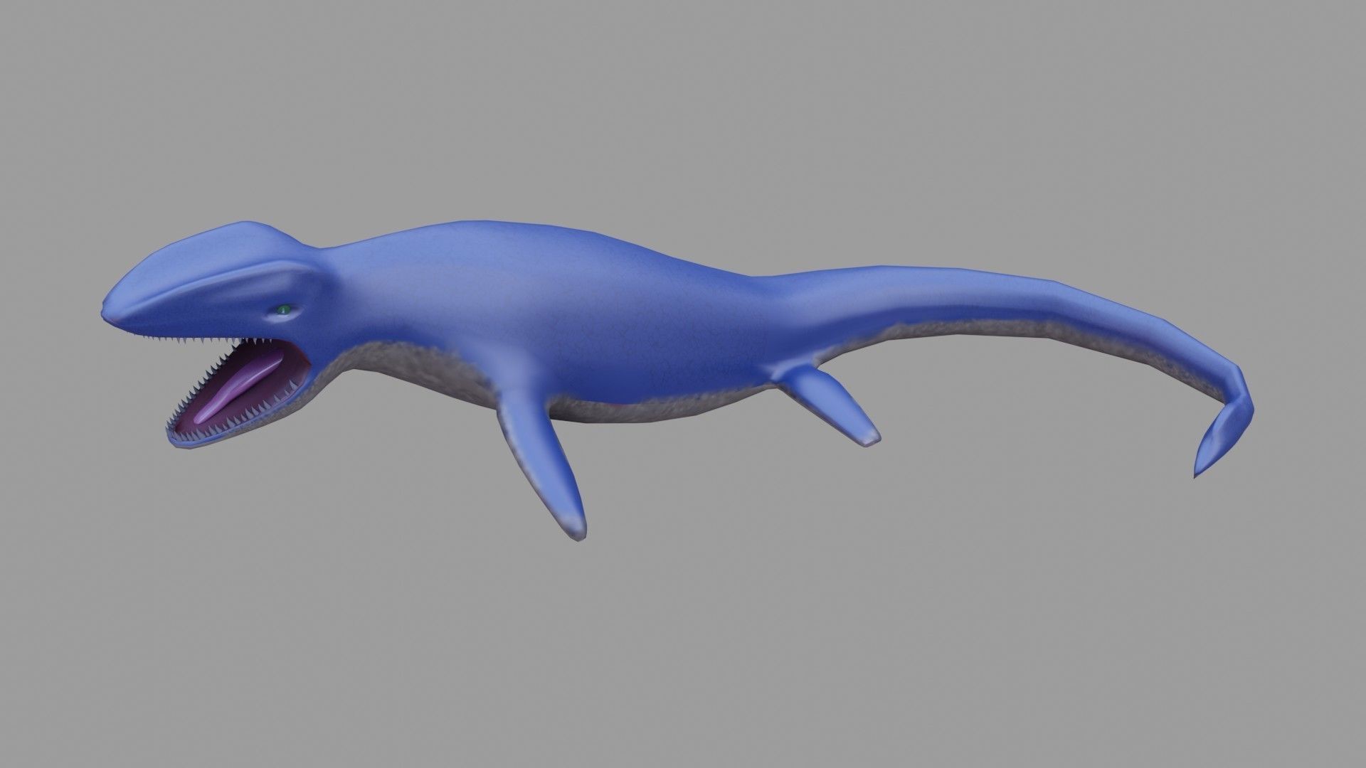 Mosasaurus Low Poly - Rigged Low-poly 3D model_1