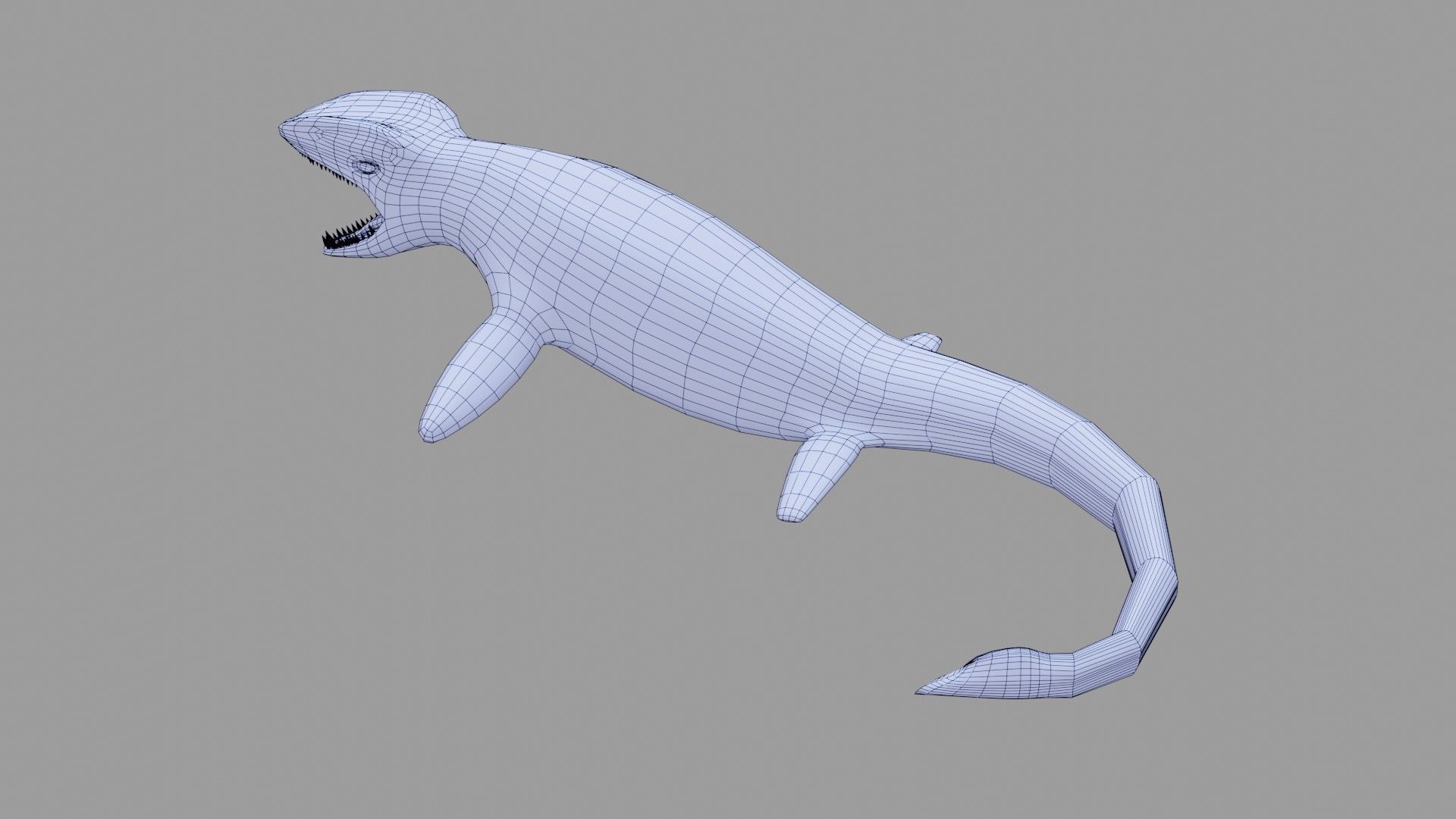 Mosasaurus Low Poly - Rigged Low-poly 3D model_10