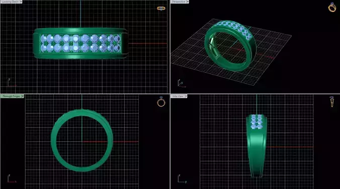 CG20220003 - Diamond ring for women - Twin gem line