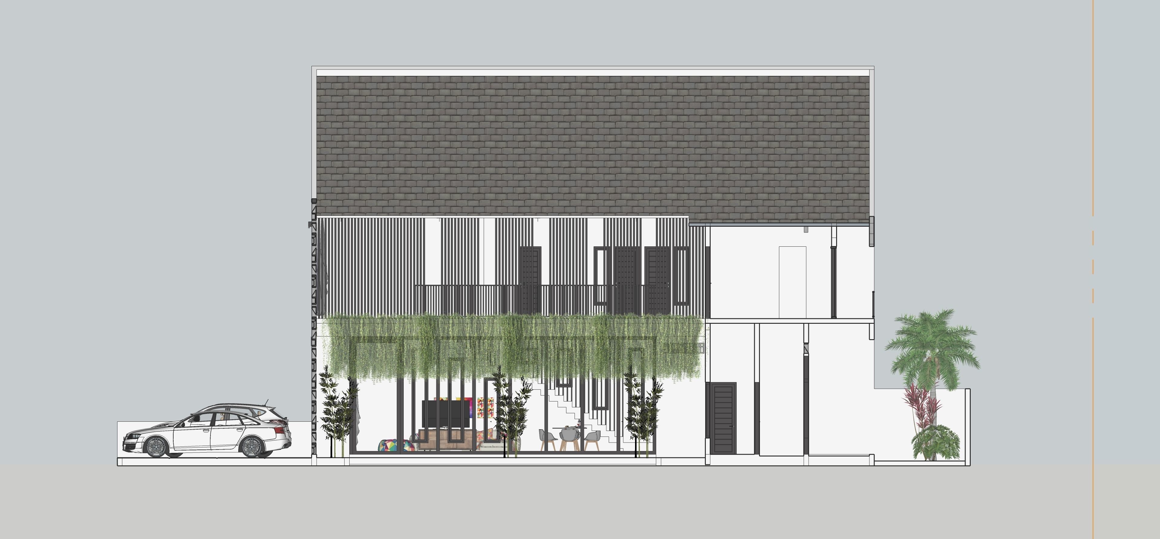 TERRACE HOUSE EXTERIOR AND INTERIOR DESIGN Low-poly 3D model_12