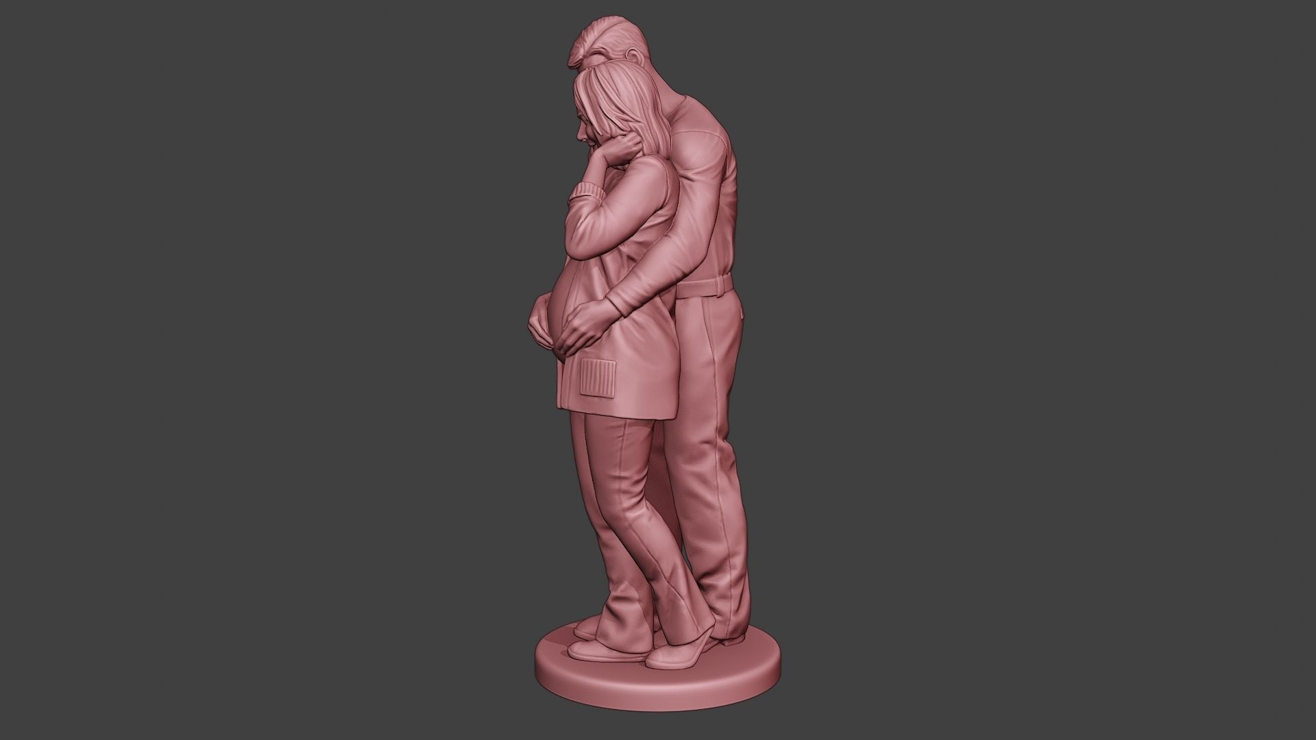 Couple in love 3D print model_3