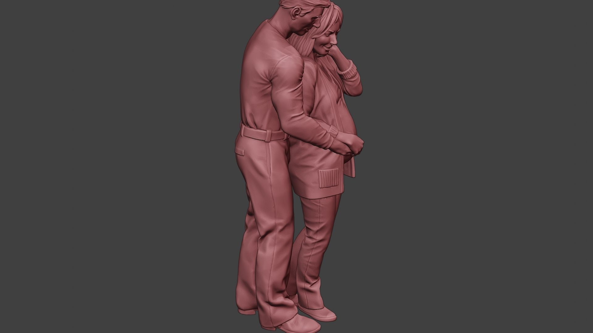 Couple in love 3D print model_30