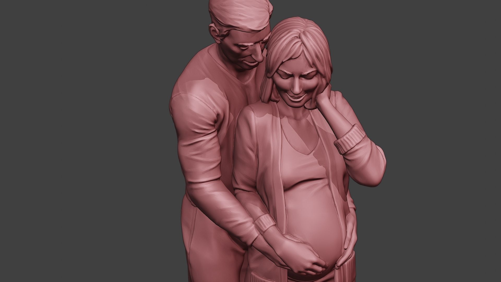 Couple in love 3D print model_19