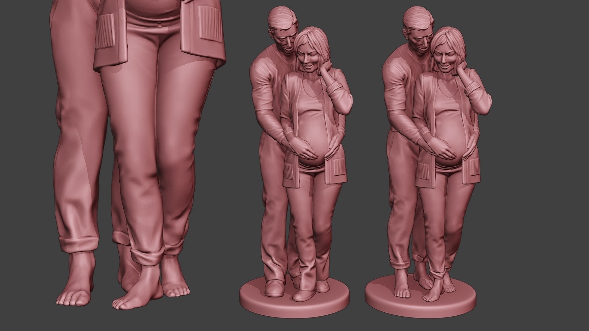 Couple in love 3D print model_1