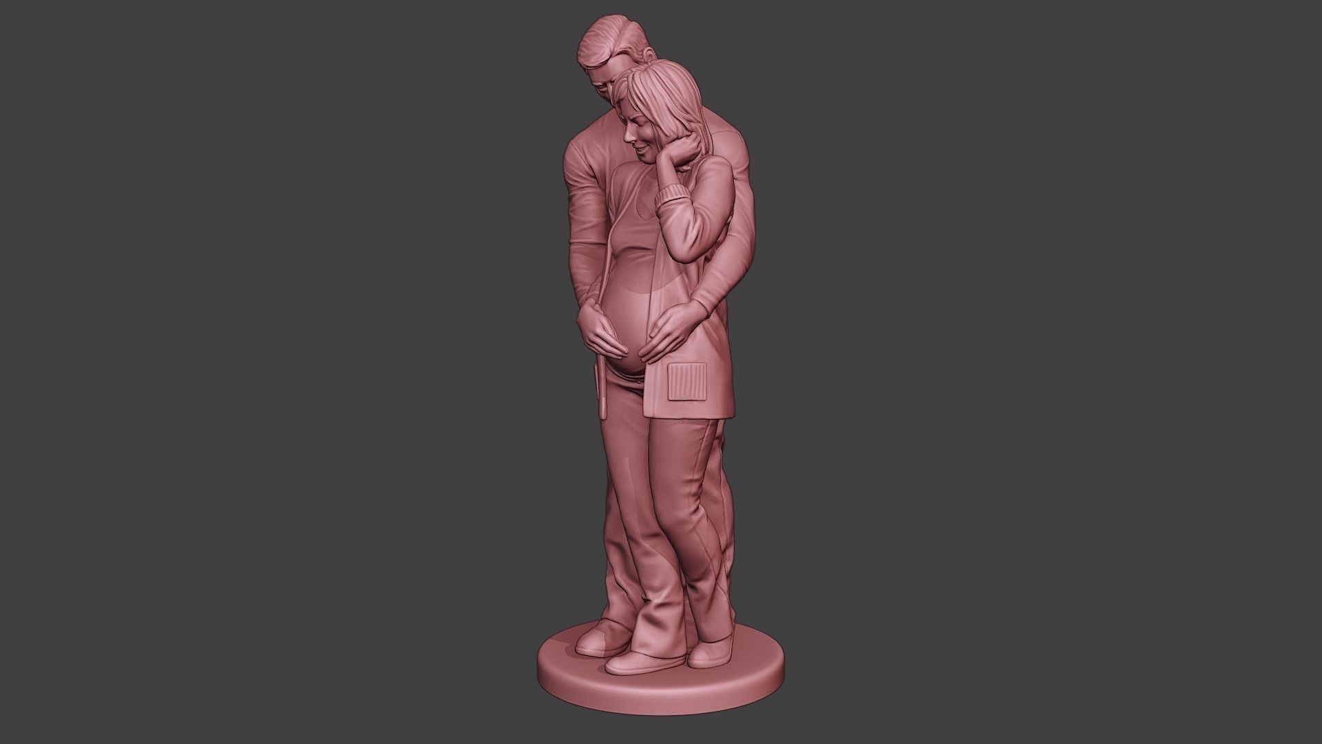 Couple in love 3D print model_2