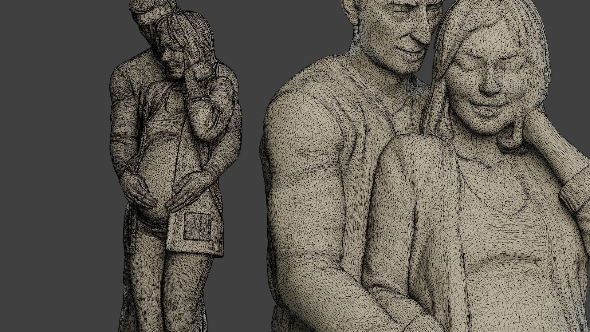 Couple in love 3D print model_12