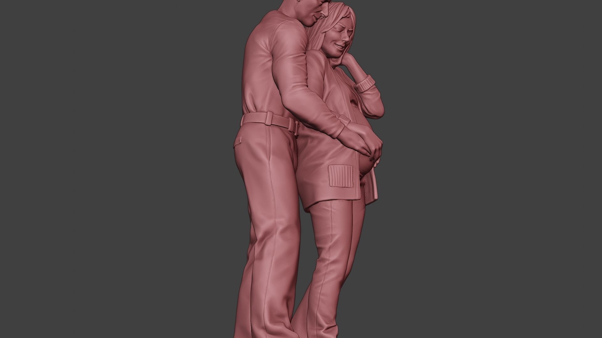 Couple in love 3D print model_29