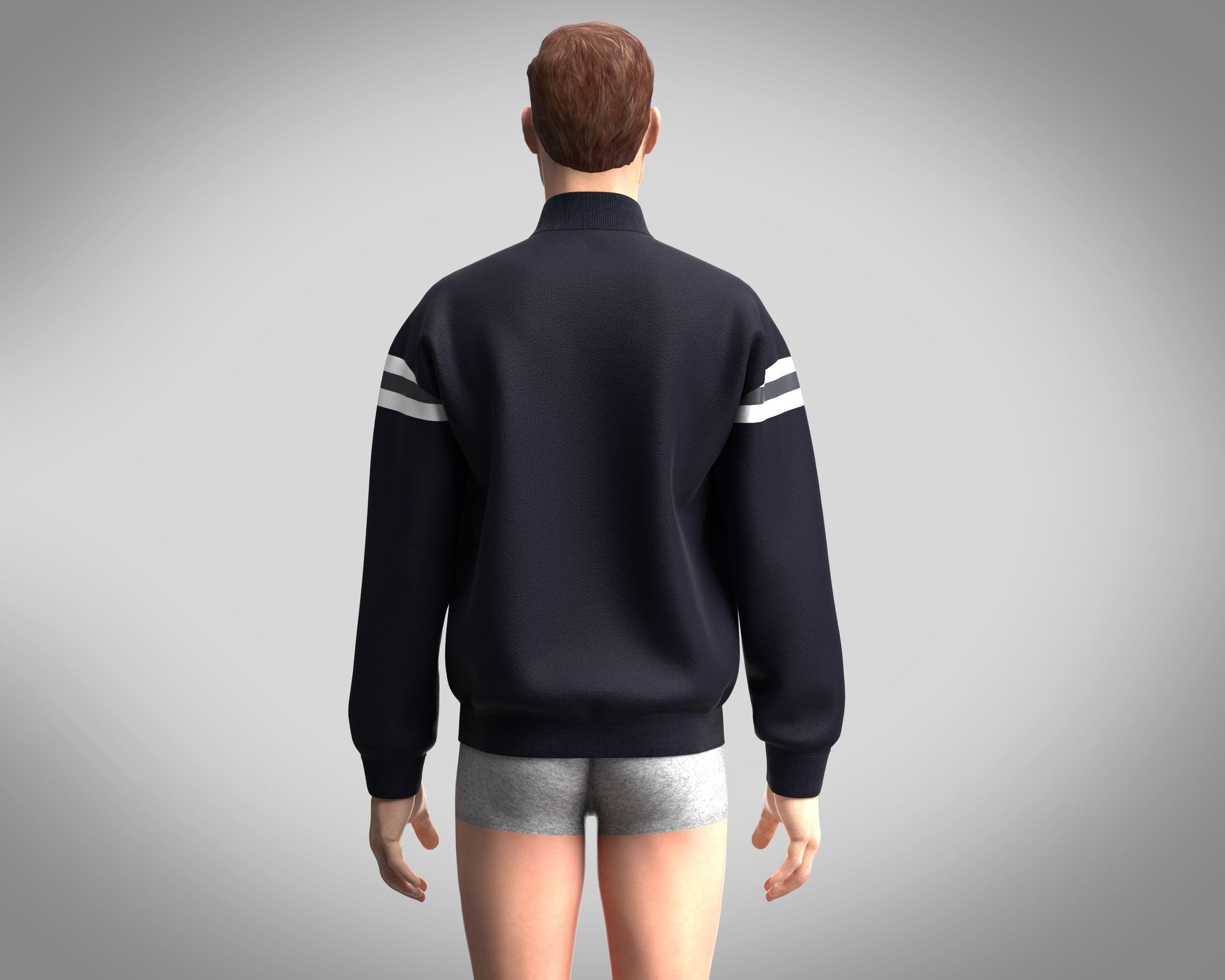 Jacket Vintage Bomber 3D model_7