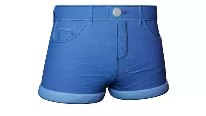 Summer Woman Shorts Game Asset V1 Low-poly 3D model